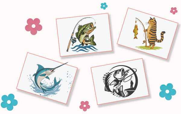 Fishing Embroidery