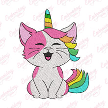 Funny Caticorn Cat Unicorn Embroidery Design