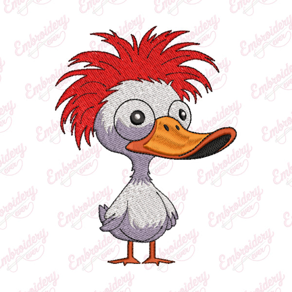 Funny Duck Embroidery Design