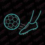 Soccer Free Kick Embroidery Design