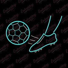 Soccer Free Kick Embroidery Design