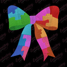 Autism Coquette Bow Embroidery Design