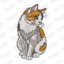 Cute Cat Machine Embroidery Design