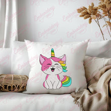 Funny Caticorn Cat Unicorn Embroidery Design