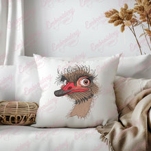 Funny Ostrich Bird Head Embroidery Design