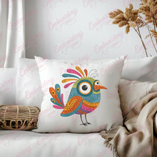 Vibrant Bird Embroidery Design