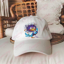 Colorful Crazy Bird Holding a Telephone Receiver Embroidery Design