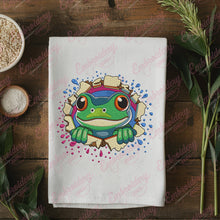 Frog Hole In A Wall Embroidery Design