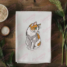 Cute Cat Machine Embroidery Design