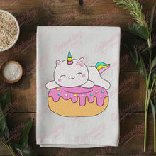 Caticorn With Donut Funny Cat Unicorn Embroidery Design