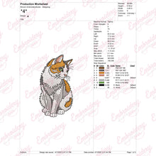 Cute Cat Machine Embroidery Design