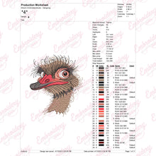 Funny Ostrich Bird Head Embroidery Design