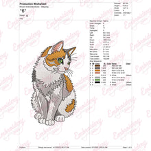 Cute Cat Machine Embroidery Design
