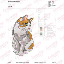 Cute Cat Machine Embroidery Design