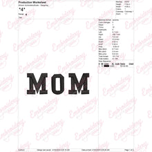 Cool Mom Text Digital Machine Embroidery Design