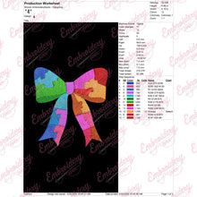 Autism Coquette Bow Embroidery Design