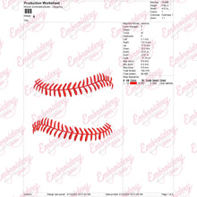 Baseball Stitches Embroidery Design