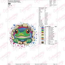 Frog Hole In A Wall Embroidery Design