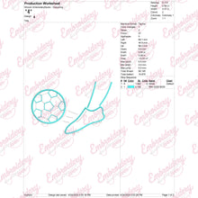 Soccer Free Kick Embroidery Design