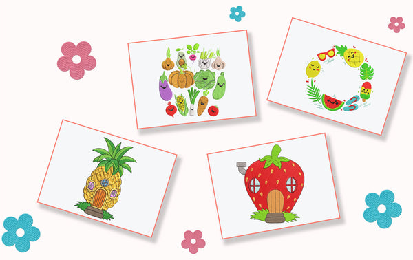 Fruits & Vegetables & Foods Embroidery
