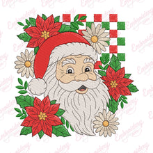 Checkered Christmas Santa Embroidery Design