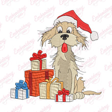Christmas Gift Giving Pup Embroidery Design
