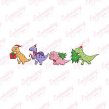 Merry Dinomas Celebration Embroidery Design