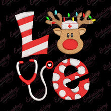 Christmas Nurse Love Embroidery Design