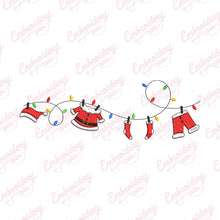 Christmas Clothesline Embroidery Design