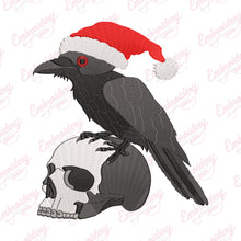 Christmas Raven Santa Embroidery Design