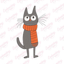 Cozy Christmas Cat Embroidery Design