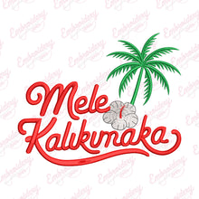 Mele Kalikimaka Sign Christmas Embroidery Design