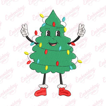 Groovy Christmas Tree Character Embroidery Design