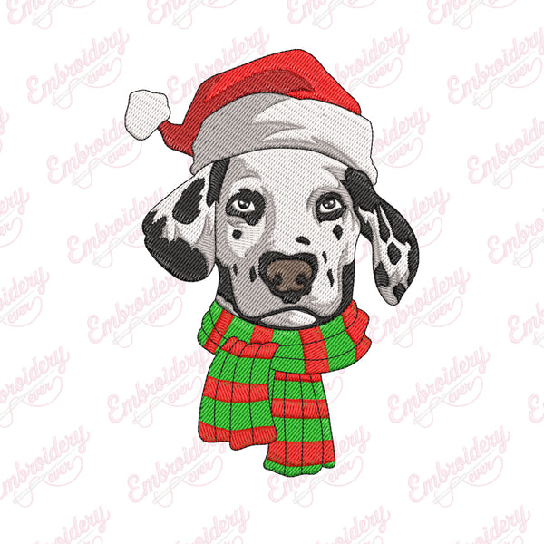 Christmas Dalmatian Embroidery Design