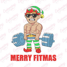Merry Fitmas Christmas Elf Embroidery Design