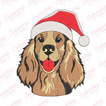 Cocker Spaniel Christmas Embroidery Design