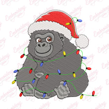 Christmas Gorilla Fun Embroidery Design