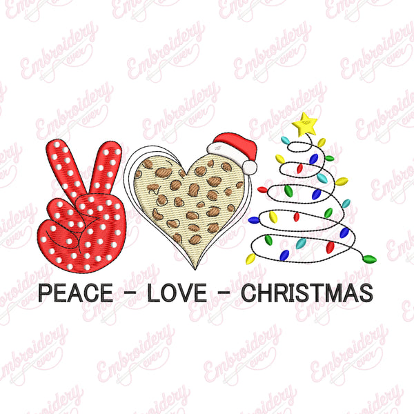 Peaceful Love Of Christmas Embroidery Design
