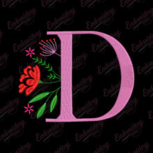 Floral Alphabet A to M Bundil Embroidery Design