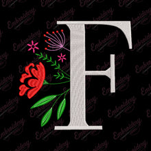 Floral Alphabet A to M Bundil Embroidery Design