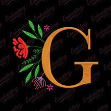 Floral Alphabet A to M Bundil Embroidery Design