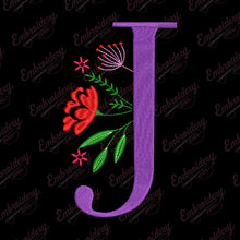 Floral Alphabet A to M Bundil Embroidery Design