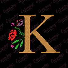 Floral Alphabet A to M Bundil Embroidery Design