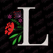 Floral Alphabet A to M Bundil Embroidery Design