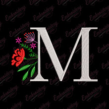 Floral Alphabet A to M Bundil Embroidery Design