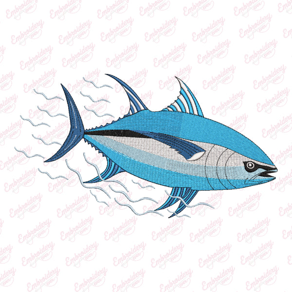 Tuna Fish Fishing Digital Embroidery Design