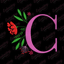 Floral Alphabet A to M Bundil Embroidery Design