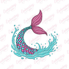 Water Wave Mermaid Embroidery Design