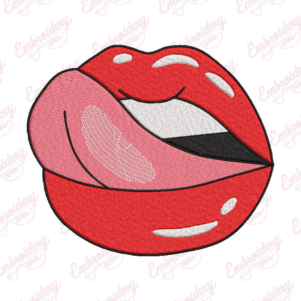Lips Machine Embroidery Design