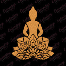 Mandala Buddha Stencil Yoga Embroidery Design